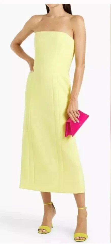 A.L.C. Vestido midi sin tirantes Elizabeth Cady amarillo mantequilla 6 nuevo con etiquetas Foto 1 de 1