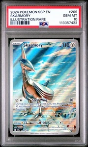 Skarmory 209/191 PSA 10 - 2024 Pokemon Scarlet & Violet SV08 Surging Sparks - Picture 1 of 2