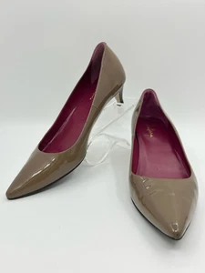 COLE HAAN Juliana Patent LTHR Pumps SZ 9.5B Brown Women Heels Shoes Comfort - Picture 1 of 10
