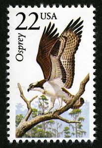 10x OSPREY BIRD 1987 22c US Postage Stamp Unused MINT NH - Picture 1 of 2