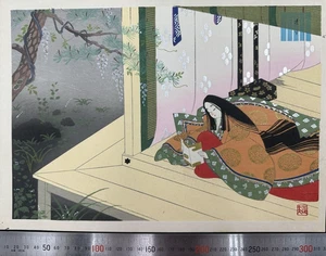 Xilografia Masao Ebina Taisho Ukiyo-e Genji Monogatari Yomogi-u Bijin stampa grande - Foto 1 di 5
