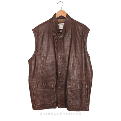 Chaleco de cuero para hombre Orvis XL marrón municiones carga aire libre caza chaqueta suave Foto 1 de 4