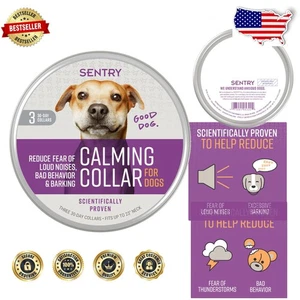 Paquete de 3 collares calmantes para perros: liberación de feromonas de 30 días, alivio de la ansiedad, ruidos fuertes - Imagen 1 de 10