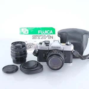 Fujica STX-1N fotocamera reflex pellicola 35 mm + due obiettivi messa a fuoco manuale fotografia vintage - Foto 1 di 12