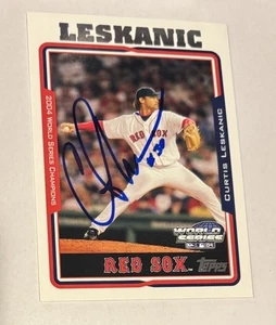 Curtis Leskanic Signed Autographed 2005 Topps 04 Red Sox World Series Card - Picture 1 of 1