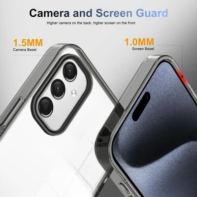 Custodia ibrida trasparente antiscivolo in TPU e acrilico per Samsung Galaxy - Immagine 1 di 4