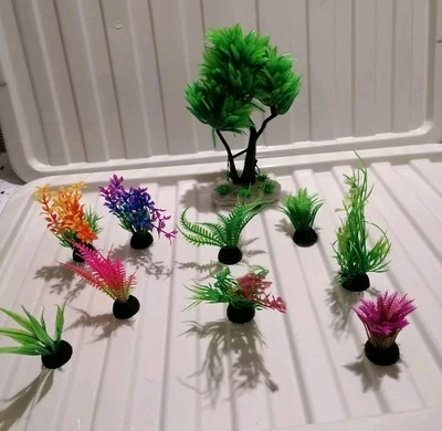 BORLECH Aquarium Plants Artificial Fish Tank Decorations Ornaments Green Boxed