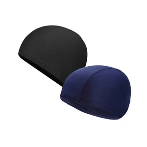 2 Pcs Unisex Polyester Swim Caps Long Hair Swimming Caps Fabric Bathing Caps ... - Picture 1 of 8