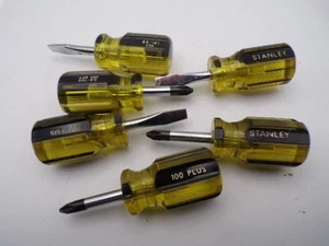 Stanley USA 6er Set Mini Schraubendreher Kreuzschlitz und Flach - Bild 1 von 1