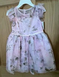 Zenzi Mädchen Kleid 3T rosa Blumen Blumen Tüll 3-lagig - BRANDNEU MIT ETIKETT - HÜBSCH - Bild 1 von 8