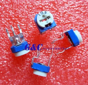 10pcs New Blue White 500 OHM Resistance Adjustable Resistor J23 - Picture 1 of 1