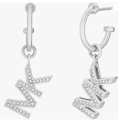 Pendientes colgantes de plata MKJ800804 NUEVOS CON ETIQUETAS Michael Kors de latón y pavé de cristal Foto 1 de 4