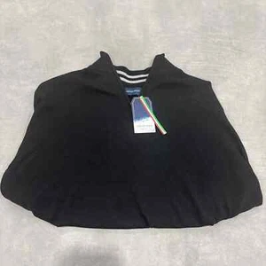 Lorenzo Magni Herren 1/4 Zip Schwarz Pullover Oberteil Sweater UK XXL Made in Italy - Bild 1 von 5