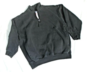 THE ROCK- BOYS MEDIUM - BLACK 1/4 ZIP FLEECE LINED SHIRT - Picture 1 of 3