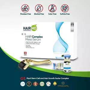 HairMD Clinical Hair Complex Meso Serum (10Pcs) + 2 Applicator + 1 Dermaroller - Picture 1 of 4