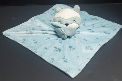 Cobertor de segurança Gerber Modern Moments guaxinim azul com estampa de cogumelo Lovey pelúcia - Imagem 1 de 4