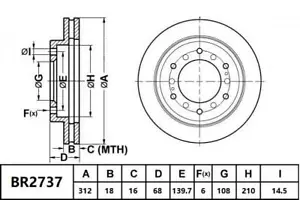 Bendix Ultimate 4WD Rear Brake Disc Rotor for Toyota Landcruiser Prado GDJ150 2. - Picture 1 of 2