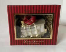 Waterford Train Engine 1st Edition Christmas Ornament Open Box White Gold