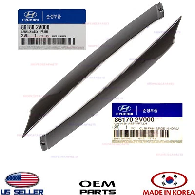 Genuine Windshield Pillar Trim Molding Left+Right set 2pcs OEM VELOSTER 2012-17 - Image 1 of 4