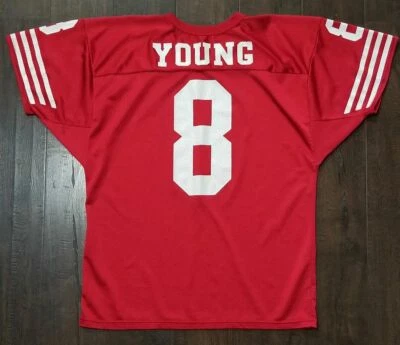 Camiseta Red 49ers Autêntica Vintage Wilson #8 STEVE YOUNG tamanho XL - Imagem 1 de 4