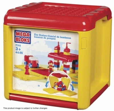 Mega Bloks My Builds Mini Bucket Firehouse Fire Station #790 40 Pieces Age 3+ - Image 1 of 2