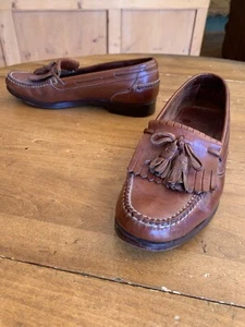 Cole Haan Tan Kiltie Tassel Loafers 9.5 M - Picture 1 of 13