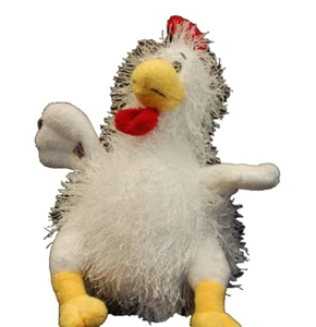 Lil' Kinz Chicken White Red Comb HS205 Webkinz Ganz Plush 8" Toy Lovey No Code - Picture 1 of 13