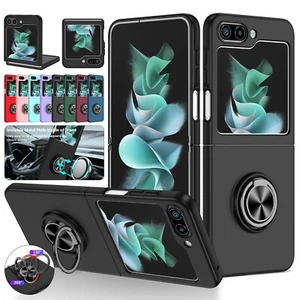 For Samsung Galaxy Z Flip 5 4 3 Shockproof Magnetic Ring Holder Stand Case Cover - Picture 1 of 88