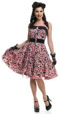 Pin Up Beauty Retro 40's 50's Sock Hop Fancy Dress Up Halloween Adult Costume - Image 1 of 2