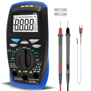 Digital AC DC Voltage Multimeter Auto Ranging NCV TRMS 6000 Ammeter Data Hold US - Picture 1 of 8