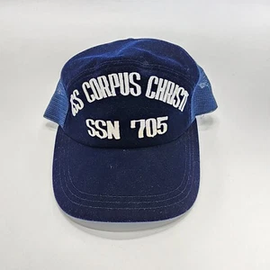 VINTAGE Militär Fronleichnam USS Samt blau Mütze Kappe Marine Luftstation - Bild 1 von 6