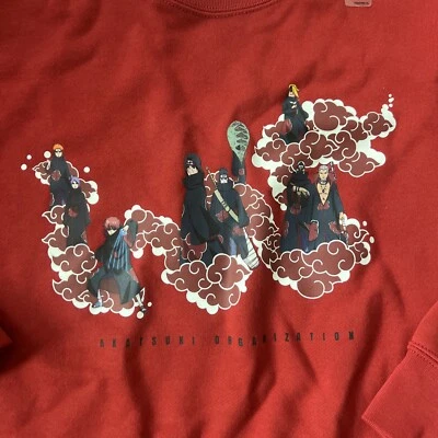 Uniqlo X Naruto Akatsuki Sudadera Roja Manga Larga Talla Pequeña Nueva Con Etiqueta Foto 1 de 4