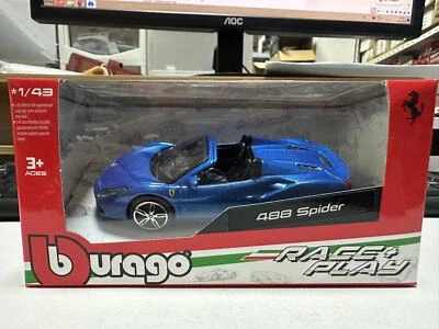 Bburago 1:43 Ferrari 488 Spider Metal Model Car New in Box - Image 1 of 4
