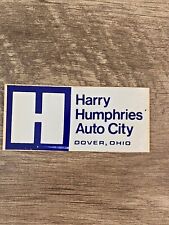 Harry Humphries Auto City Dover Ohio Vintage Sticker 5.5" x 2.5"