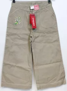 NEW 2006/05 Gymboree Prep Club Khaki Pants Capris sz 7 Spring Tulips Wide Leg - Picture 1 of 7