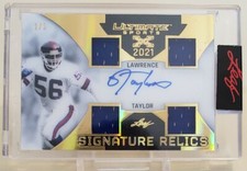 2021 Leaf Ultimate Sports Lawrence Taylor Quad Patch Autograph GOLD TRUE 1/1