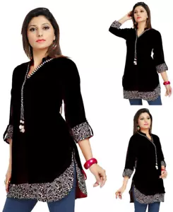 62+ Sold Kurti ladies Dress Ethnic Top Shirt Dress SC1030B | See Through Sleeve - Picture 1 of 7