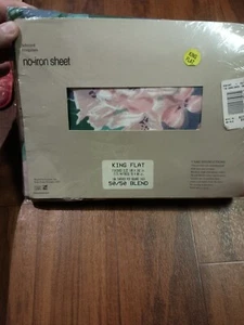 Vintage King Size Flat Sheet Made In USA By West Point Stevens - Picture 1 of 11