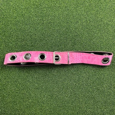 Vintage Pink Snakeskin Studded Adjustable Belt - Image 1 of 3