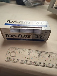 NEW VINTAGE BOX OF 3 GOLF BALLS -TOP FLITE XL -TOUR TRAJECTORY - Picture 1 of 4