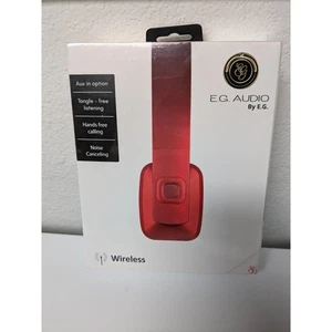 E.G. AUDIO de E.G. Auriculares Inalámbricos Rojo Cancelación de Ruido Llamada Manos Libres Nuevos en Caja - Imagen 1 de 8