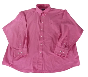 IZOD Hemd 2XL Herren Regular Fit All Over Stretch Preppy Rosa Kariert Langarm - Bild 1 von 9