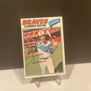 ⚾️ Tarjeta de béisbol 1977 Topps Clarence Gaston 192 - Braves * ¡bordes afilados! - Imagen 1 de 2