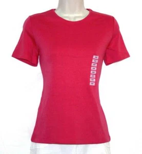 Camiseta Charter Club Petite PP Top Rosa Manga Corta Preencogida Algodón Pima Nueva con Etiquetas - Imagen 1 de 2
