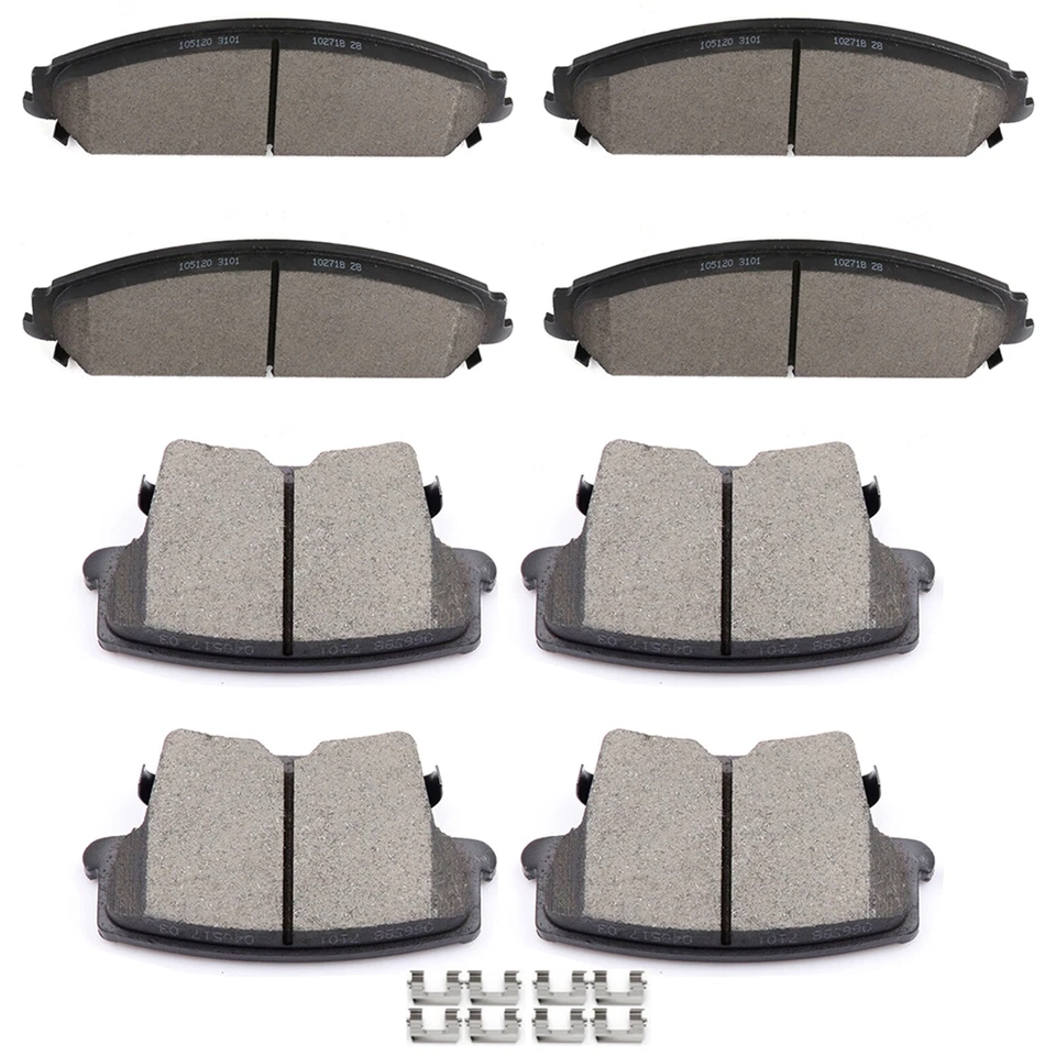 Fits 2006 2007 2008 2009 2010-2019 Chrysler 300 Charger Front Rear Ceramic Pads - Image 1 of 1