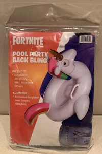 FortNite Pool Party Back Bling Costume Accessory Unicorn w/ Straps. NEW - Picture 1 of 5