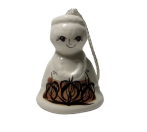 Campana de cerámica adorno de Navidad recuerdo aloha Hawaii Hula niña Tiki - Imagen 1 de 6