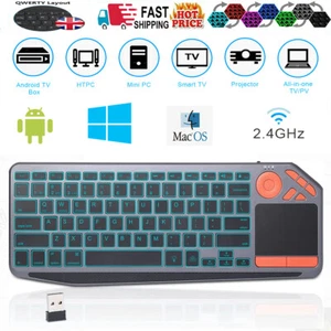 2.4G Wireless TV Backlit Touchpad Keyboard for iPad, Android Tablets, Windows - Picture 1 of 13