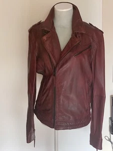 Freaky Nation Lederjacke Herren Dragoon Weinrot Gr.M neu ohne Etikett - Bild 1 von 5