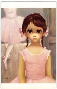 Margaret Keane ""The Reluctant Ballerina"" Künstler signiert 1964 Big Eyes Kunst Vintage - Bild 1 von 2